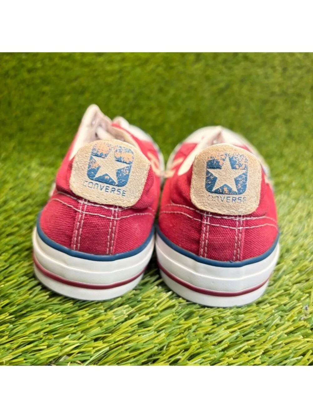 Converse Star Player 76 Canvas Womens Size 6.5 Red White Athletic Shoes Sneakers - Picture 7 of 11